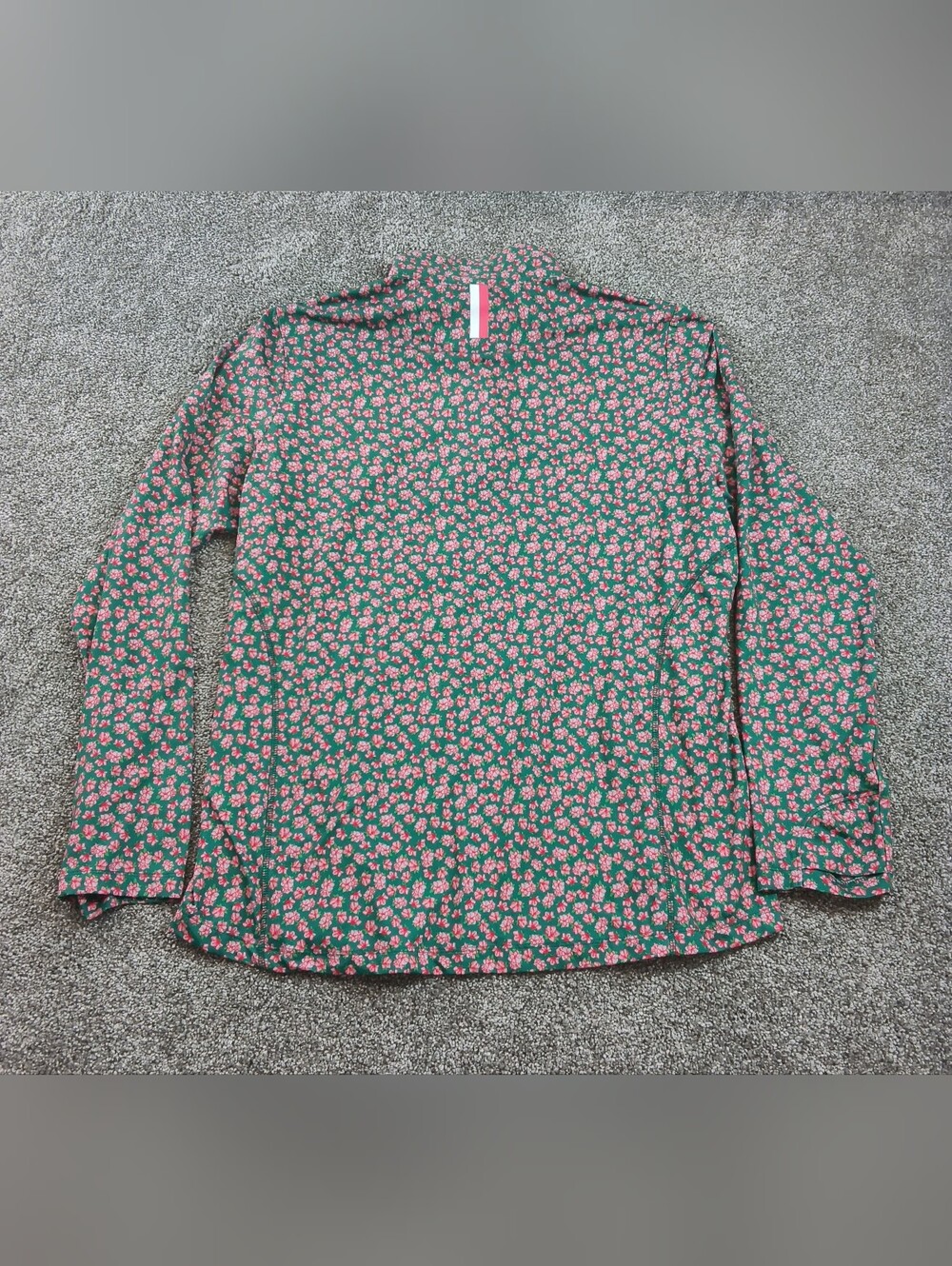 Rhoback Women's Quarter Zip Long Sleeve Golf Size XL Floral Performance Shirt - Picture 2 of 5